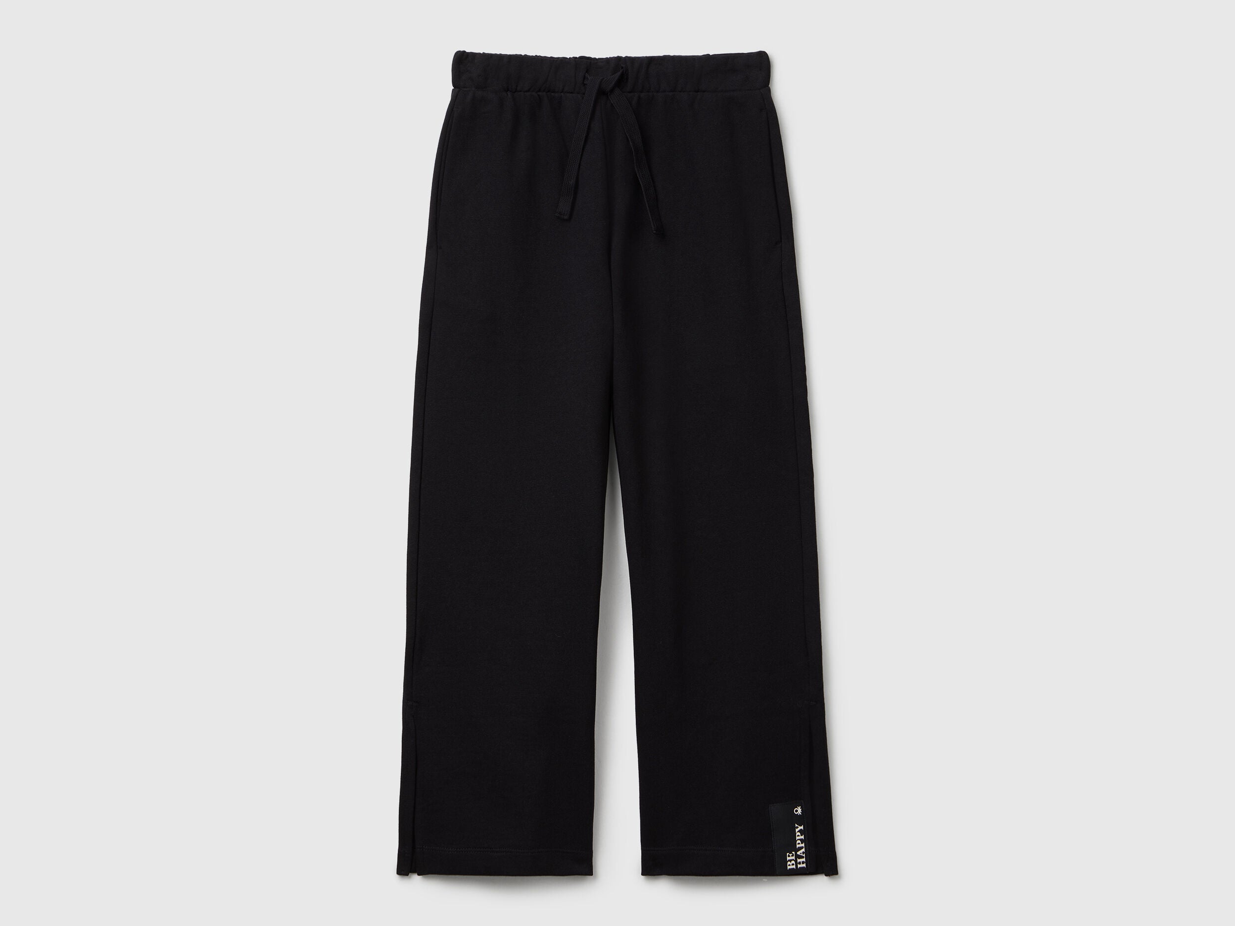 Benetton_Black_Wide Legged Sweatpants_3NBMCF06K_100_01