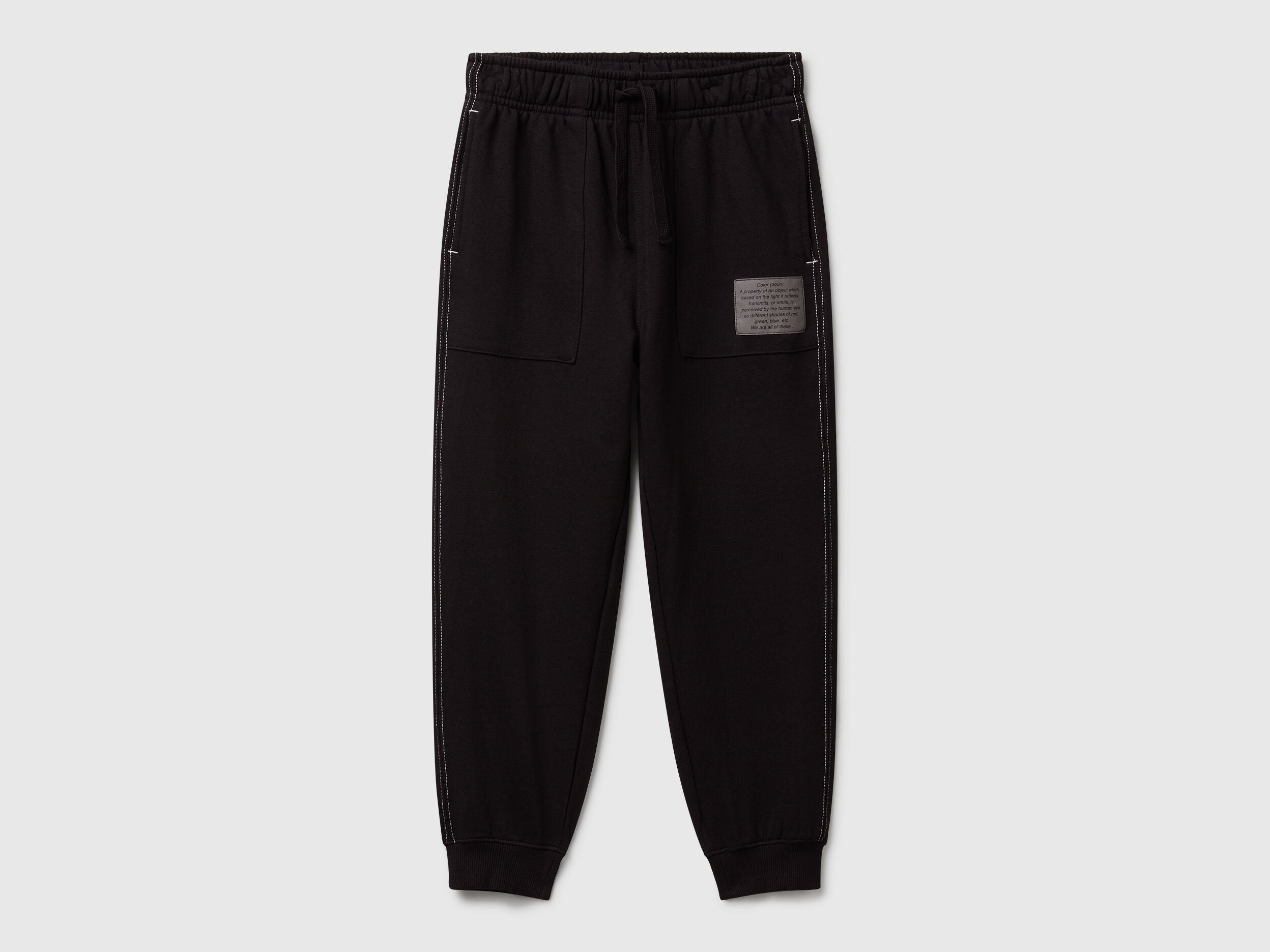 Benetton_Black_Pure Cotton Joggers_3NBMCF06N_100_01