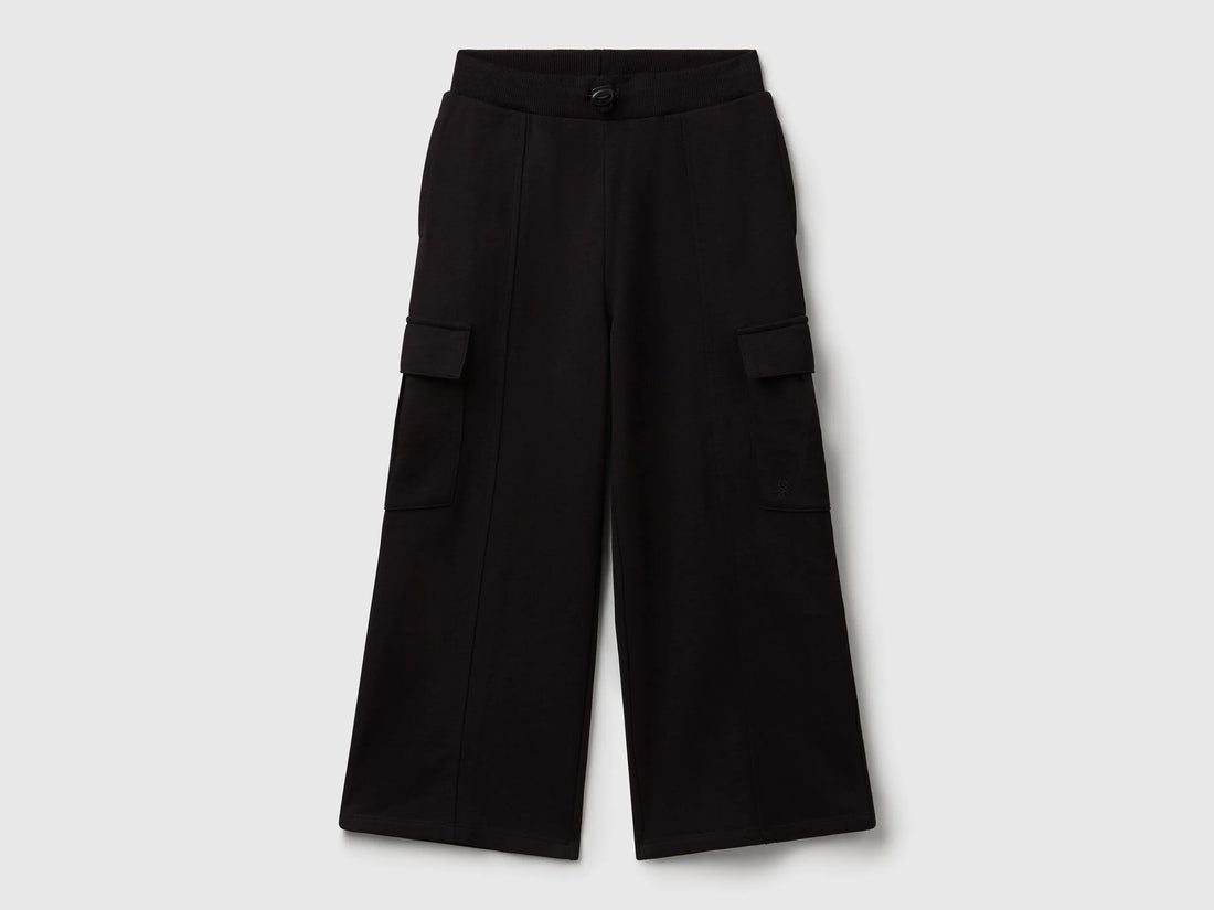 Benetton_Black_Wide Fit Cargo Trousers_3NBMCF06O_100_01