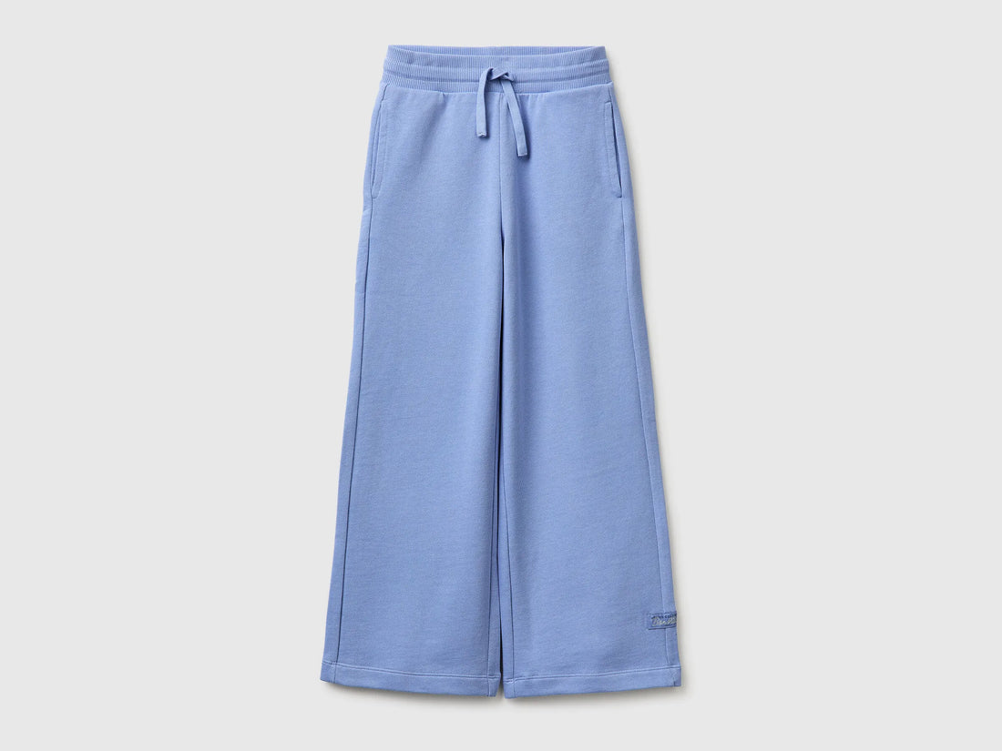 Benetton Lavender Girls Wide-Leg Sweatpants SKU: 3NBMCF06Y_13E Image 01