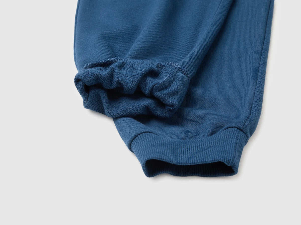 Benetton Dark Blue Boys Fleece Joggers SKU: 3NBMCF06Z_37T Image 03