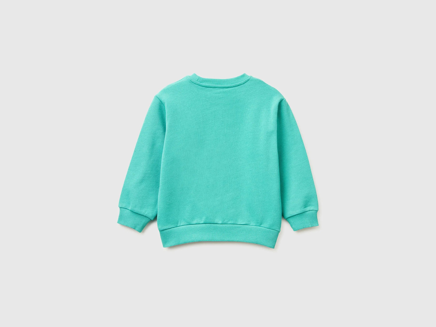 Benetton Light green Boys Oversized Sweatshirt with Print SKU: 3NBMG10M9_08N Image 02