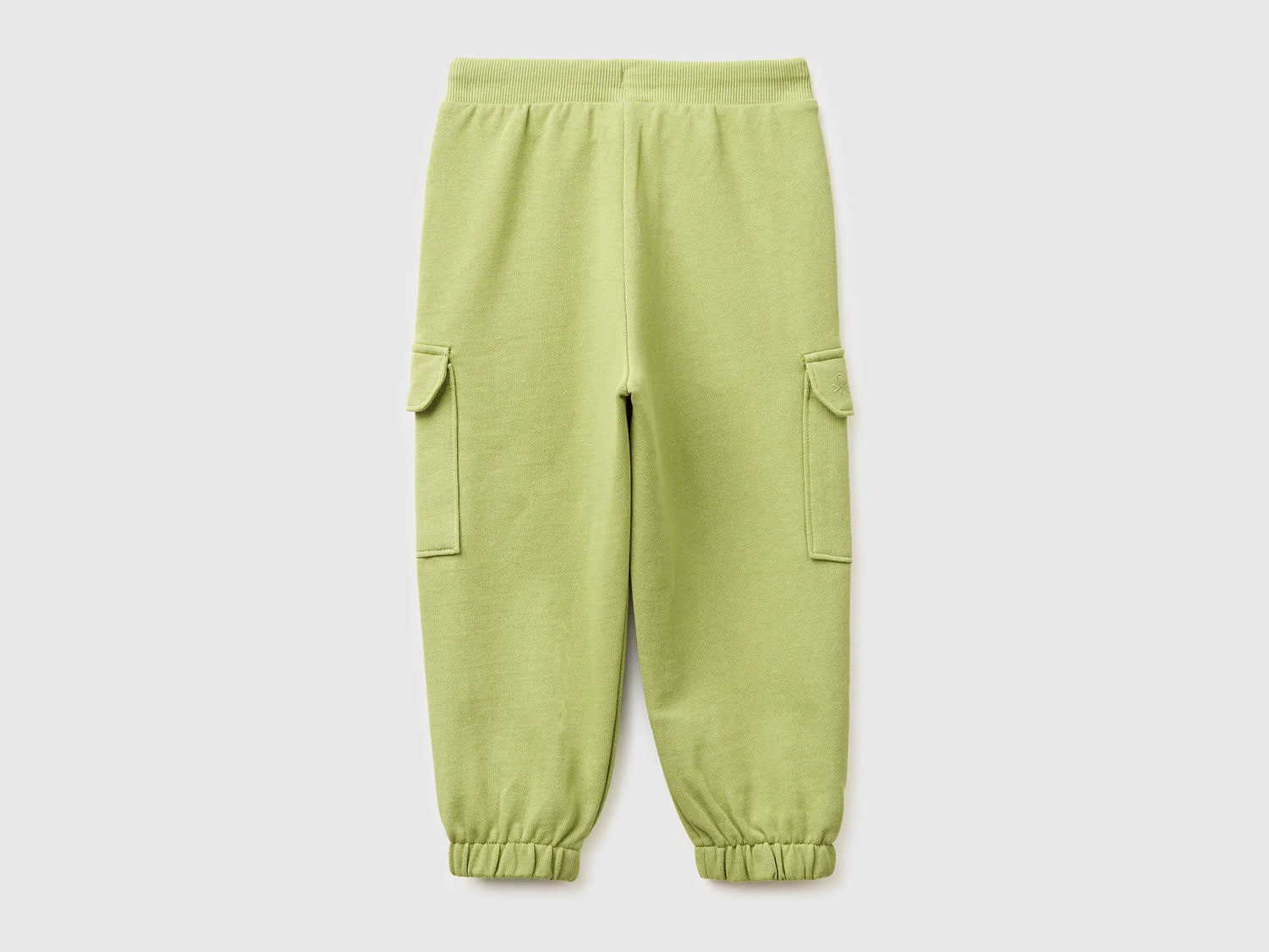 Benetton Military Green Boys Fleece Cargo Joggers SKU: 3NBMGF045_1Q1 Image 02