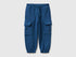 Benetton Dark blue Boys Fleece Cargo Joggers SKU: 3NBMGF045_37T Image 01