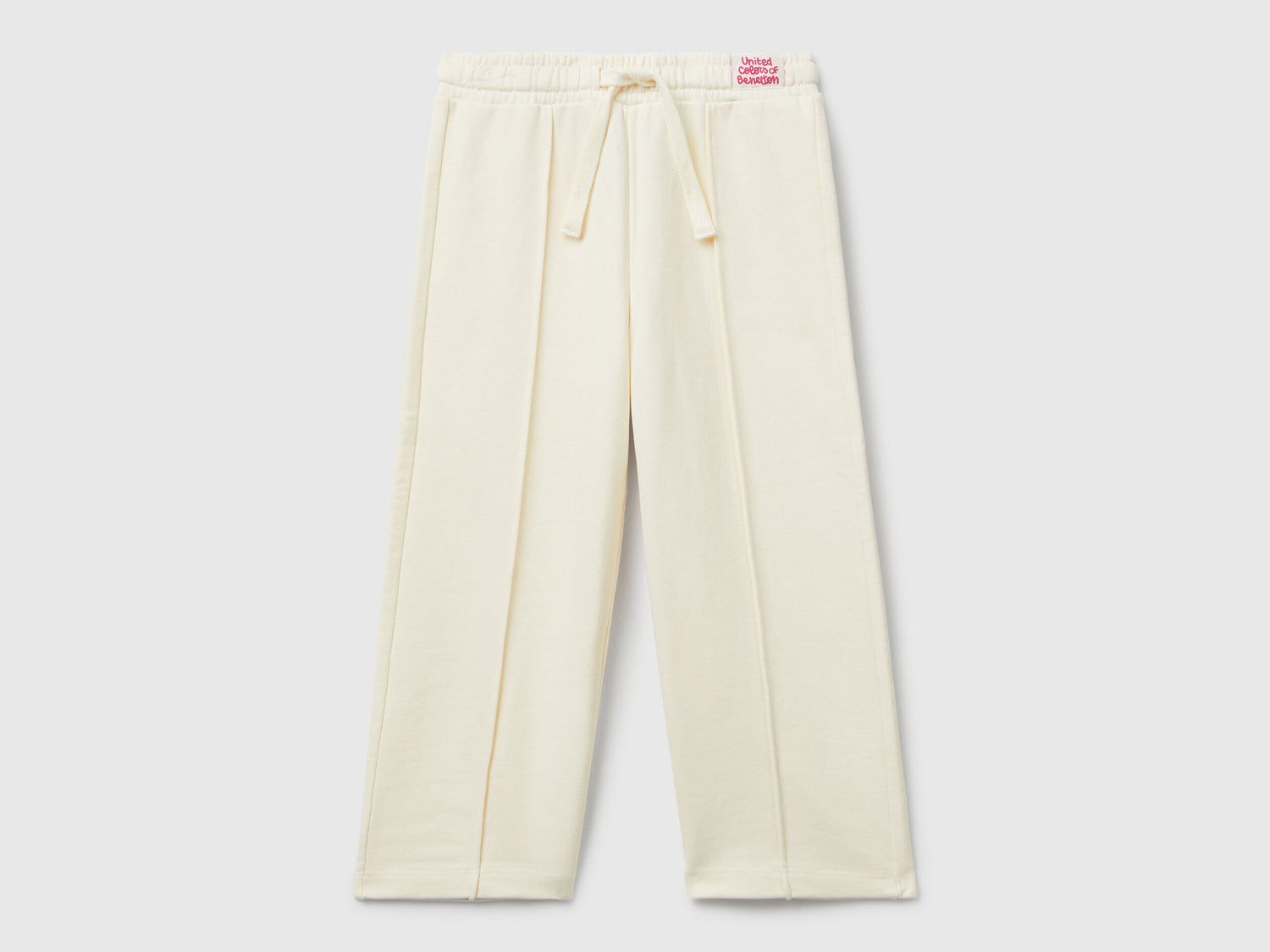 Benetton_Creamy White_Loose Fit Sweatpants_3NBMGF04Y_0R2_01