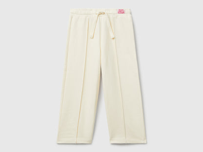 Benetton_Creamy White_Loose Fit Sweatpants_3NBMGF04Y_0R2_01