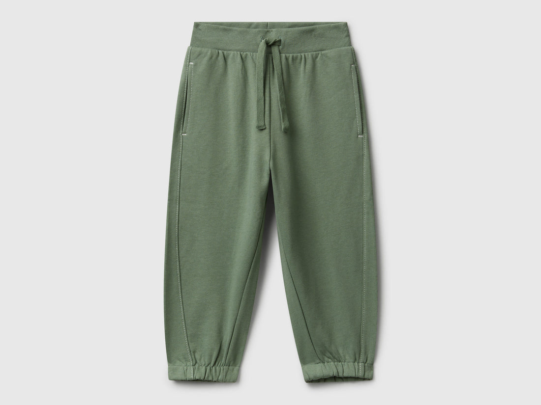 Benetton_Military Green_100% Cotton Joggers_3NBMGF053_075_01