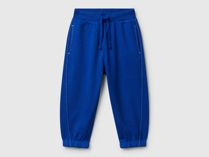 Benetton_Bright Blue_100% Cotton Joggers_3NBMGF053_19R_01