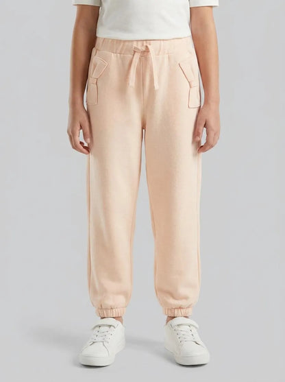 Benetton Soft Pink Girls Sweatpants with Bows SKU: 3NBMGF05D_20Y Image 00