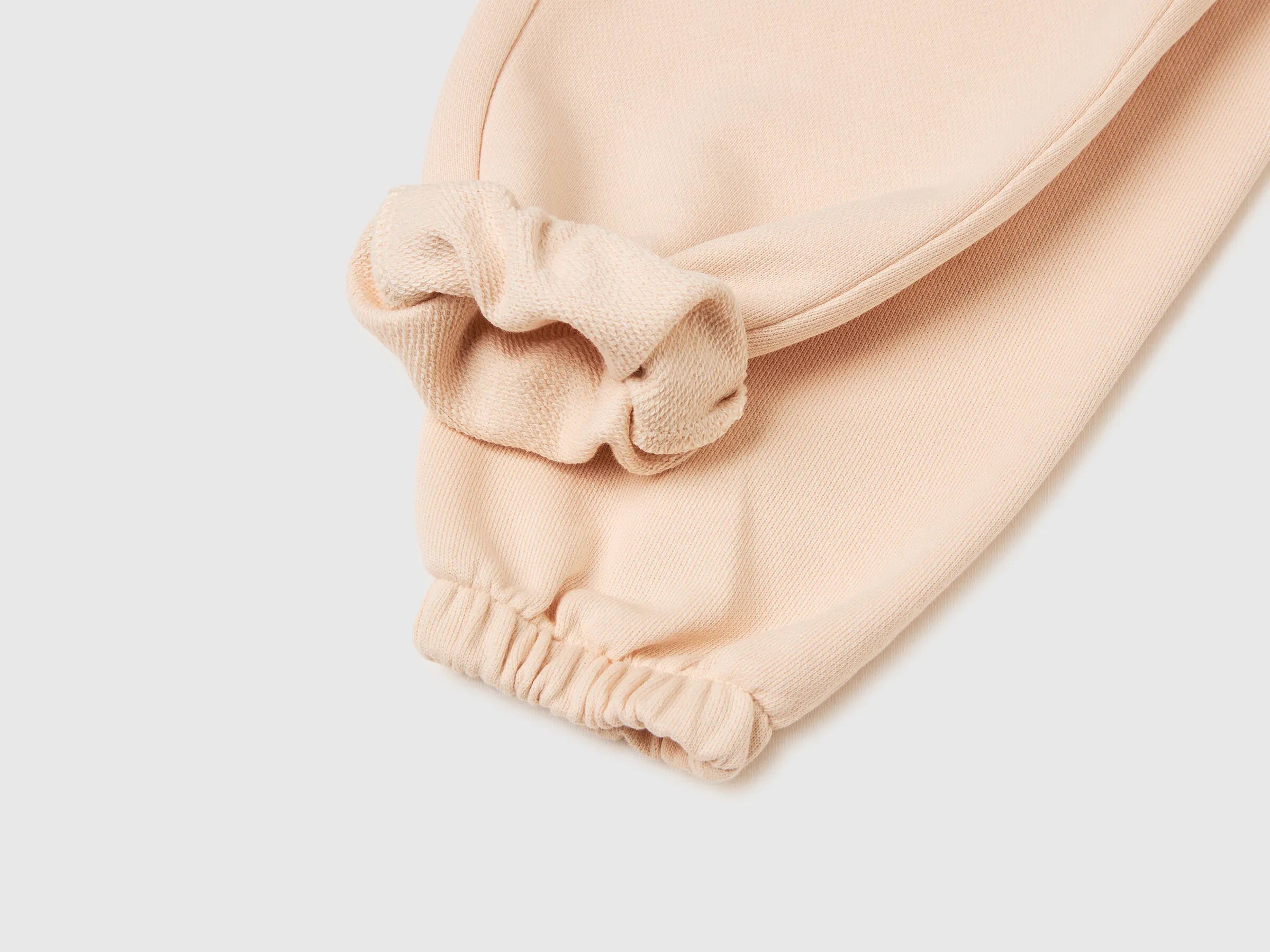 Benetton Soft Pink Girls Sweatpants with Bows SKU: 3NBMGF05D_20Y Image 03