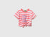 Benetton Multi-Color Girls Striped T-Shirt with Puffy Print SKU: 3P0UG10N7_73H Image 01