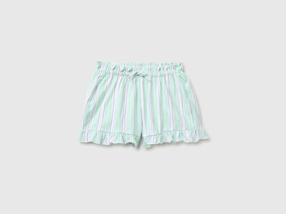Benetton Multi-Color Girls Printed Shorts with Ruffles SKU: 3P0UG9029_73G Image 01