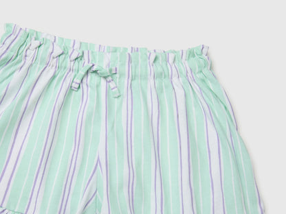 Benetton Multi-Color Girls Printed Shorts with Ruffles SKU: 3P0UG9029_73G Image 03