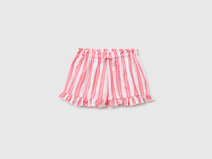 Benetton Multi-Color Girls Printed Shorts with Ruffles SKU: 3P0UG9029_73H Image 01