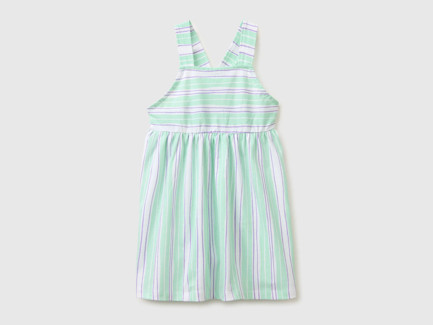 Benetton Aqua Girls Printed Dress SKU: 3P0UGV013_73G Image 01