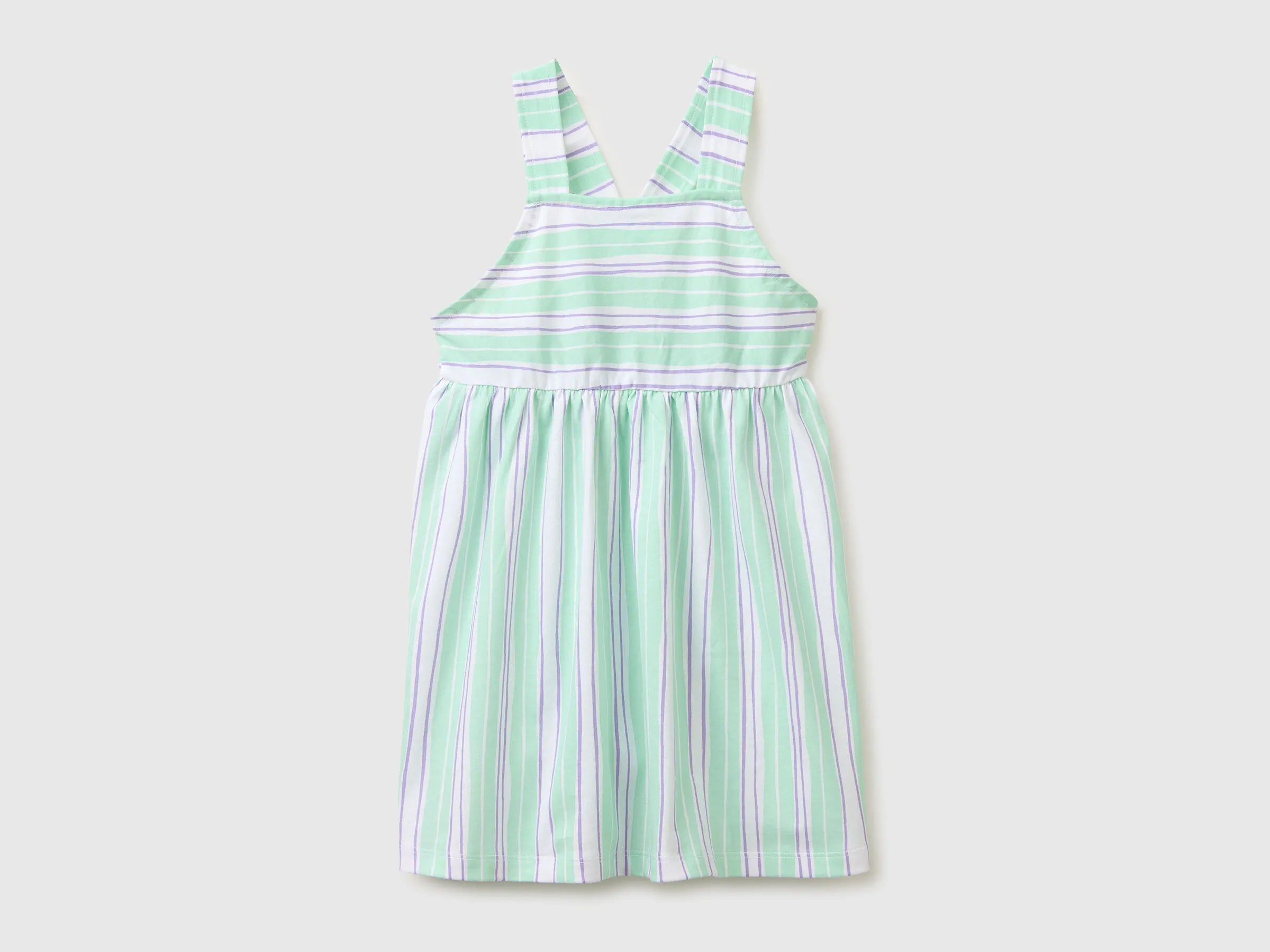 Benetton Aqua Girls Printed Dress SKU: 3P0UGV013_73G Image 01