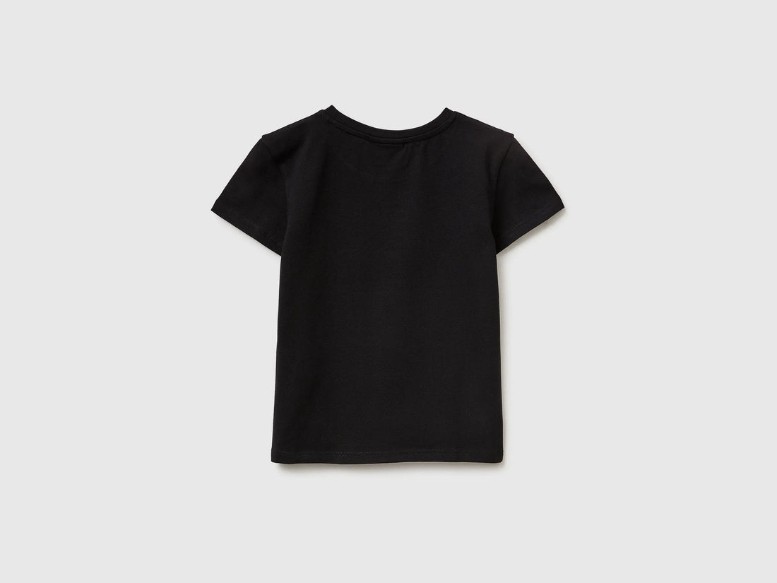 Benetton Black Girls Kuromi Hello Kitty T-Shirt SKU: 3P4ZC10SQ_100 Image 02