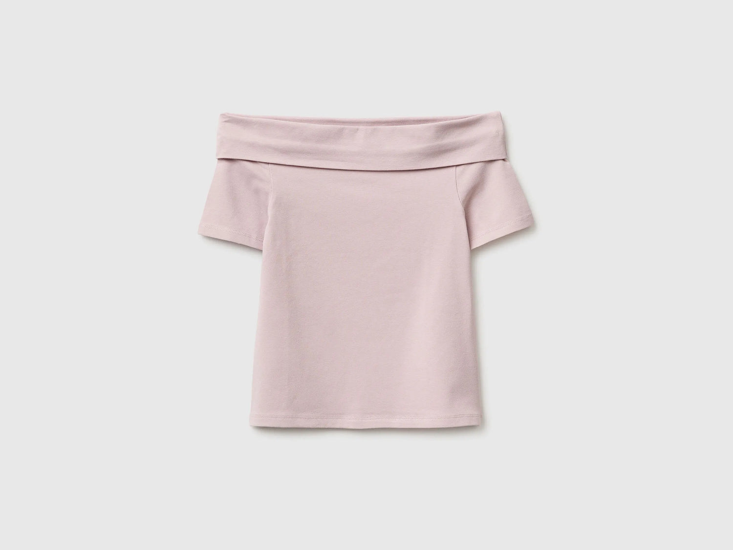 Benetton Pink Girls Boat-Neck T-Shirt SKU: 3P4ZC10T4_0C3 Image 01