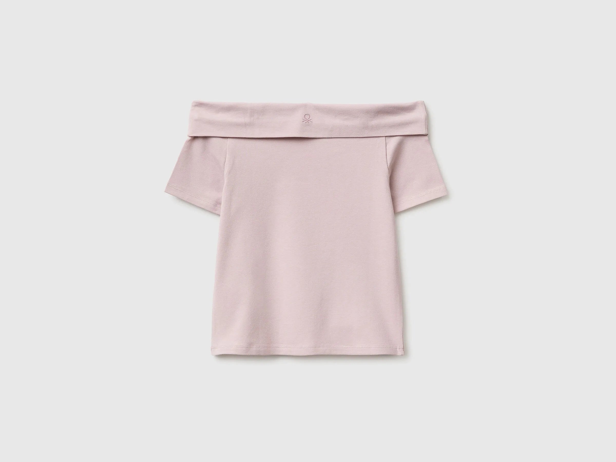 Benetton Pink Girls Boat-Neck T-Shirt SKU: 3P4ZC10T4_0C3 Image 02