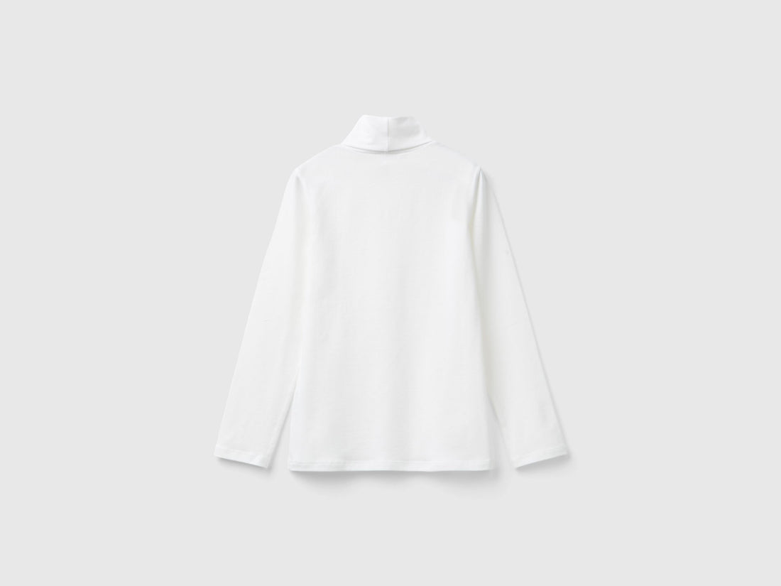 Benetton_Creamy White_Stretch T-Shirt with High Neck_3P4ZC202N_074_02
