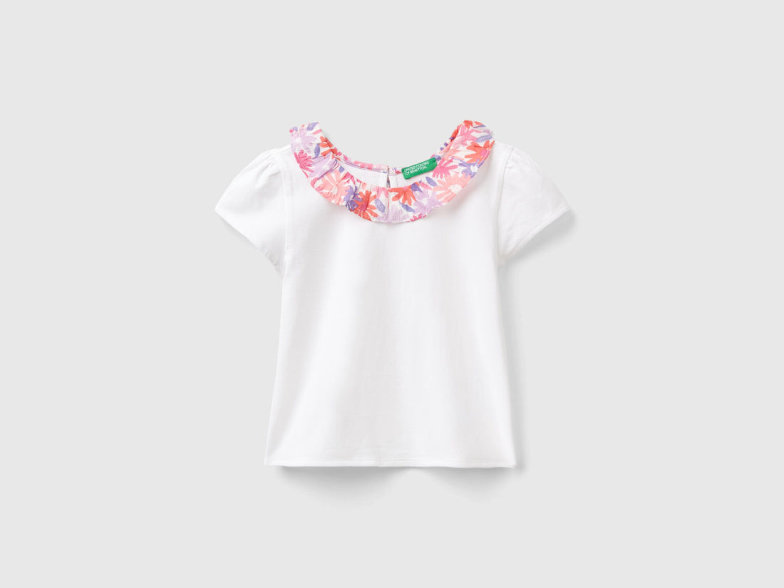 T Shirt With Floral Collar_3P4Zg10Ev_101_01