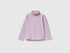 Benetton_Lavender_Turtleneck T-Shirt in Stretch Cotton_3P4ZG200D_0W1_01