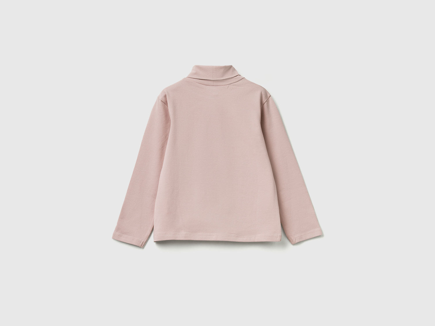 Benetton_Soft Pink_Turtleneck T-Shirt in Stretch Cotton_3P4ZG200D_12U_02