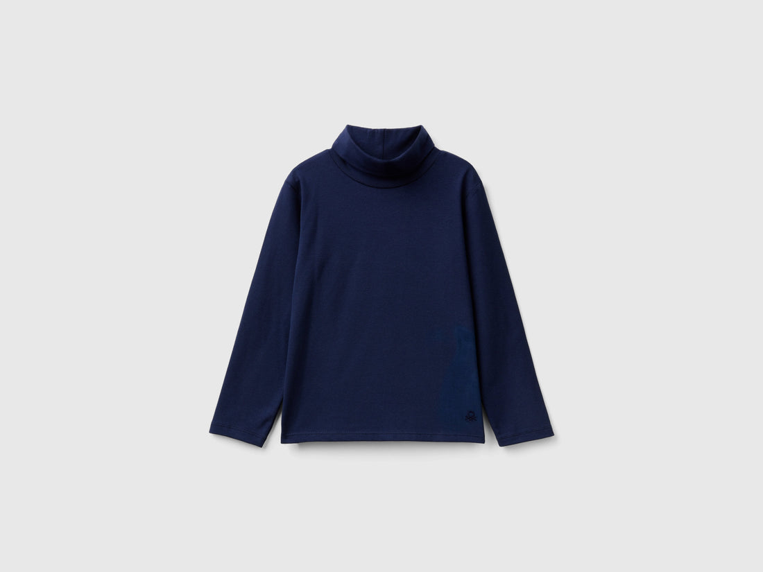 Turtleneck T-Shirt In Stretch Cotton_3P4ZG200D_252_01