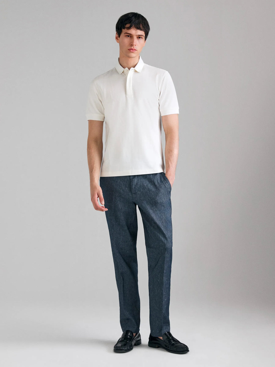 Sisley Creamy white Men Regular Fit Polo Shirt SKU: 3P6XS3011_0Q2 Image 01