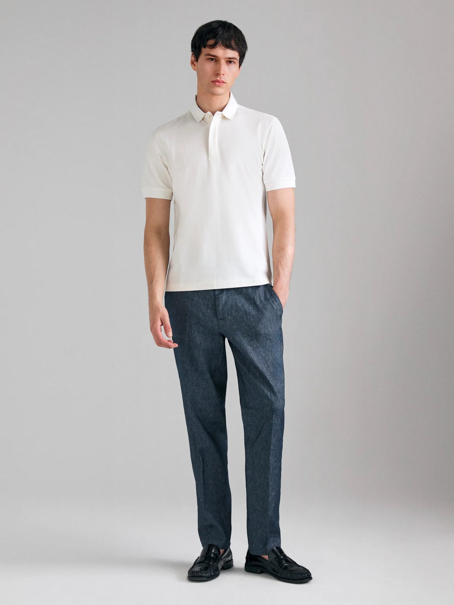 Sisley Creamy white Men Regular Fit Polo Shirt SKU: 3P6XS3011_0Q2 Image 01