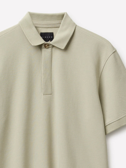 Sisley Beige Men Regular Fit Polo Shirt SKU: 3P6XS3011_1A3 Image 03