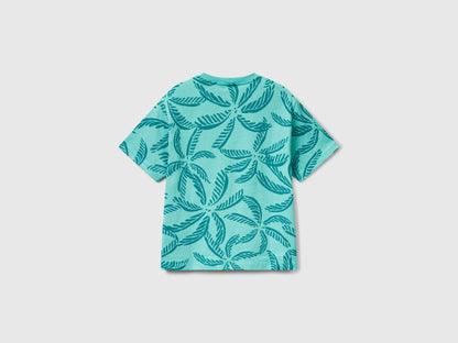 Benetton_Green T-Shirt with Tropical Print_3PDQC10PA_75H_02