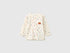 Benetton Creamy White Unisex T-Shirt with Patterned Print in Organic Cotton SKU: 3Q74A107G_901 Image 01