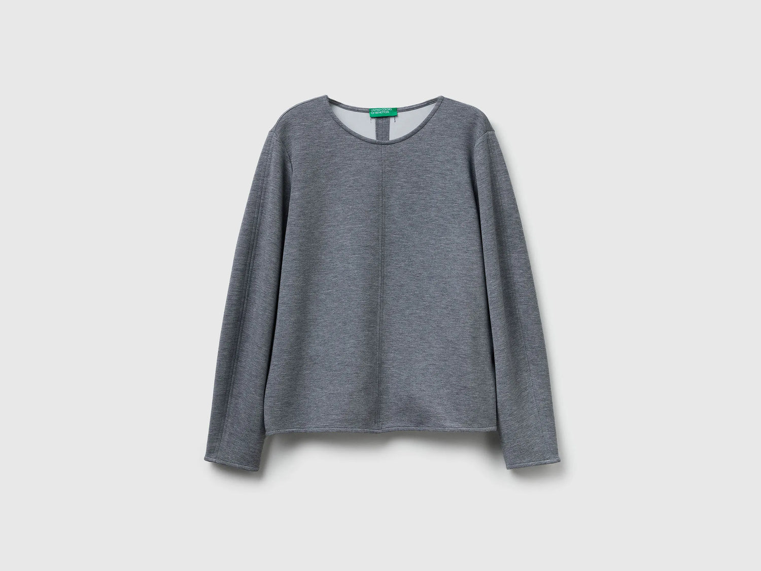 Benetton_Gray_Stretch Modal T-Shirt_3QAFD10AU_907_01