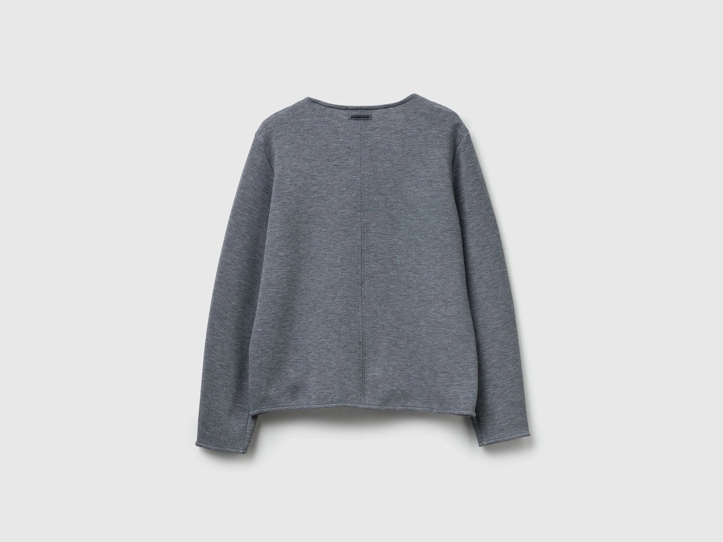 Benetton_Gray_Stretch Modal T-Shirt_3QAFD10AU_907_02