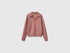 Benetton Pink Women Flowing Sweatshirt with Polo Neck SKU: 3QAFD301G_33A Image 01