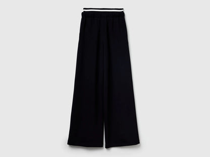 Benetton_Black_Wide Trousers in Stretch Modal_3QAFDF01D_100_06