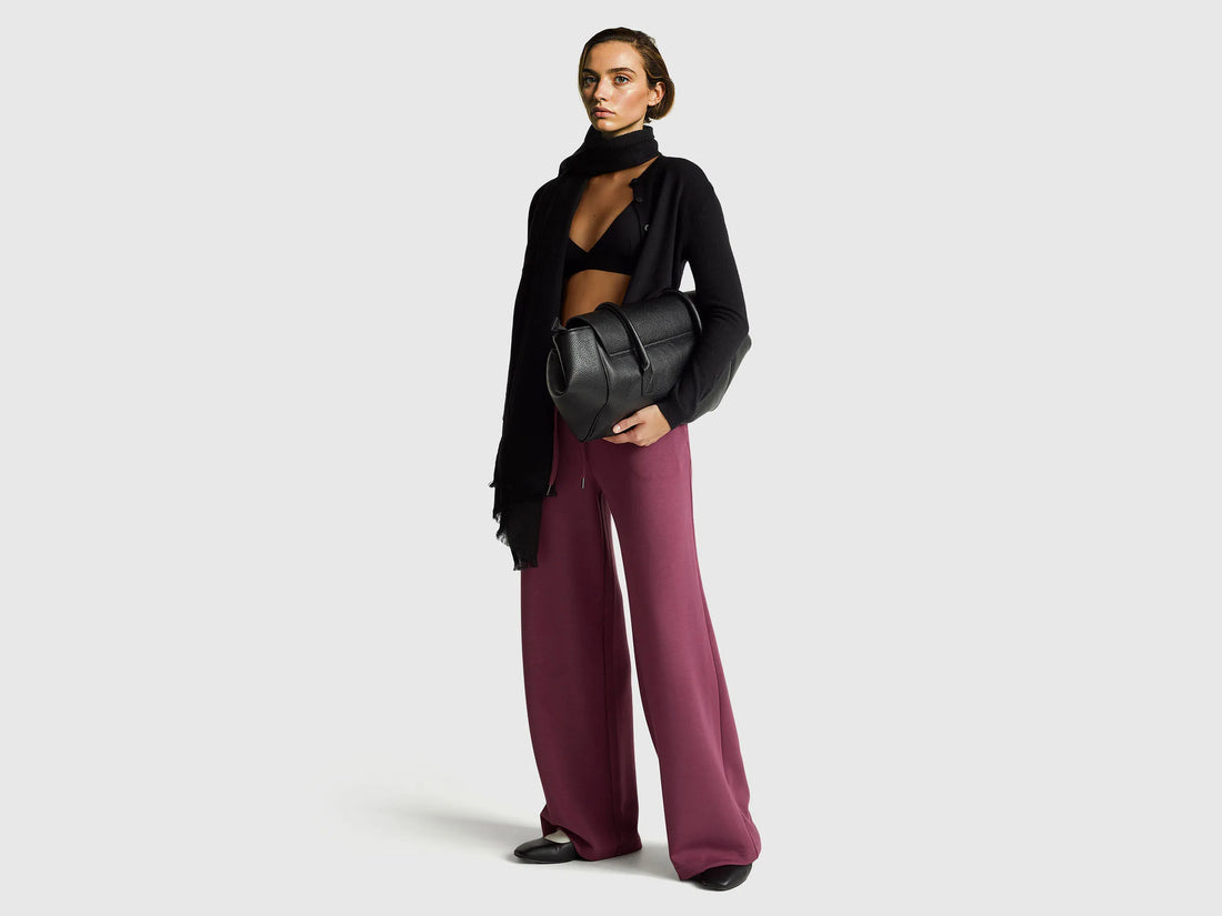 Benetton_Plum_Wide Trousers in Stretch Modal_3QAFDF01D_1D3_01