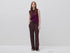 Benetton Dark Brown Women Comfort Fit Fluid Trousers SKU: 3QAFDF01L_0G3 Image 01