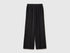 Benetton Black Women Comfort Fit Fluid Trousers SKU: 3QAFDF01L_100 Image 01