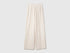 Benetton Creamy White Women Comfort Fit Fluid Trousers SKU: 3QAFDF01L_27H Image 01