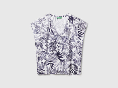 Benetton_T-Shirt with Floral Print_3SEBD10AE_71T_03