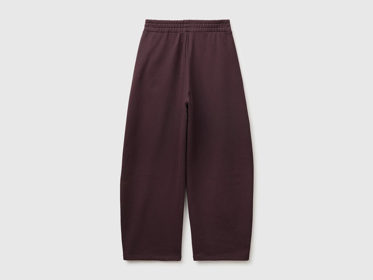 Benetton Dark Brown Women Barrel Fit Sweatpants SKU: 3SKGDF01N_0G3 Image 02