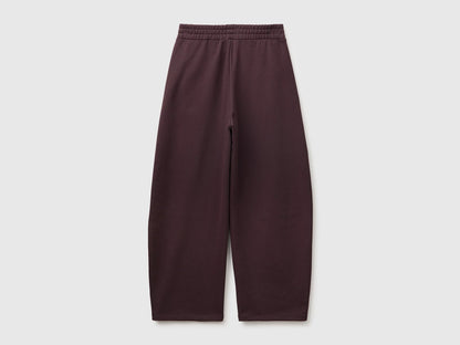 Benetton Dark Brown Women Barrel Fit Sweatpants SKU: 3SKGDF01N_0G3 Image 02
