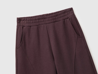 Benetton Dark Brown Women Barrel Fit Sweatpants SKU: 3SKGDF01N_0G3 Image 03