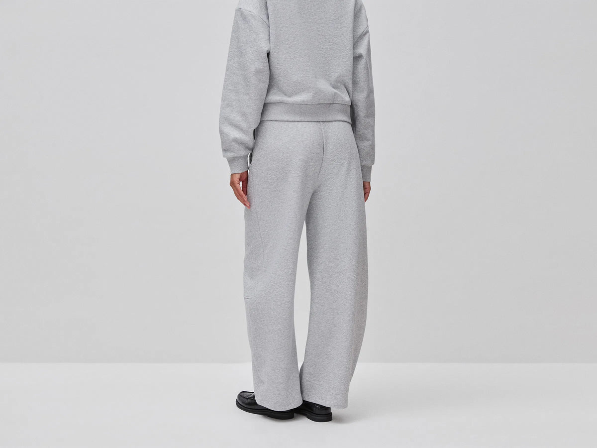 Benetton Light Gray Women Barrel Fit Sweatpants SKU: 3SKGDF01N_501 Image 03