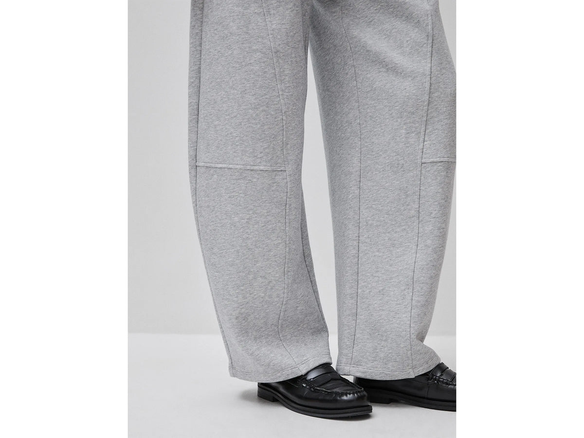 Benetton Light Gray Women Barrel Fit Sweatpants SKU: 3SKGDF01N_501 Image 04