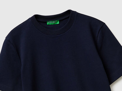 Benetton Dark Blue Women Regular Fit Crew Neck T-Shirt SKU: 3T5BD10CA_016 Image 03