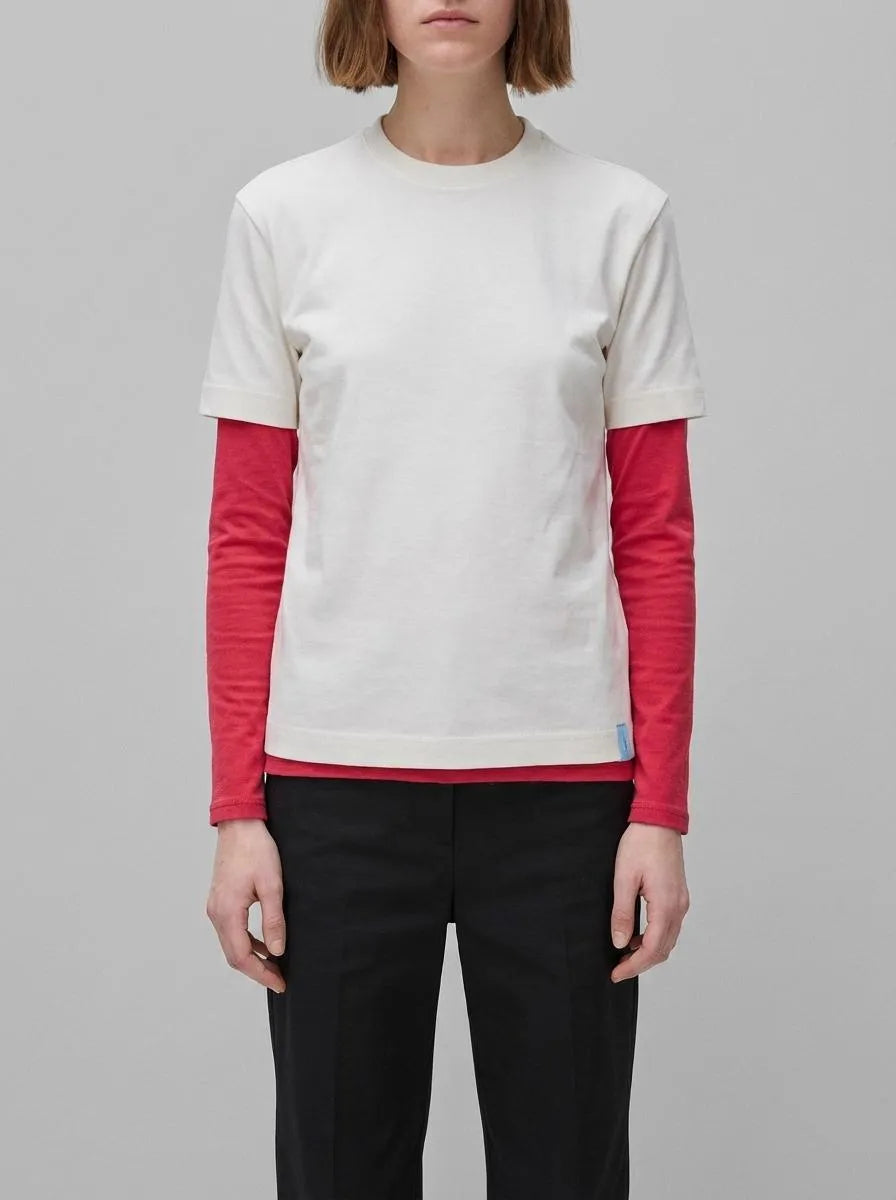 Benetton Creamy White Women Regular Fit Crew Neck T-Shirt SKU: 3T5BD10CA_0R2 Image 00