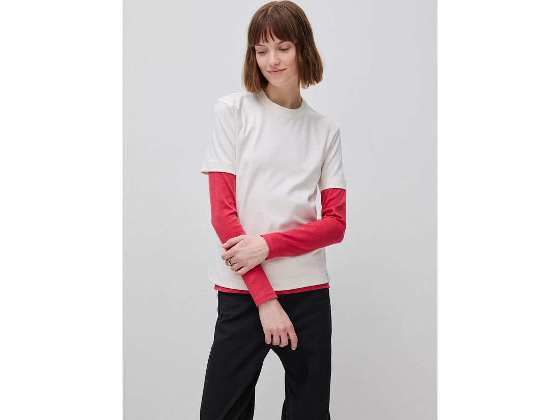 Benetton Creamy White Women Regular Fit Crew Neck T-Shirt SKU: 3T5BD10CA_0R2 Image 01